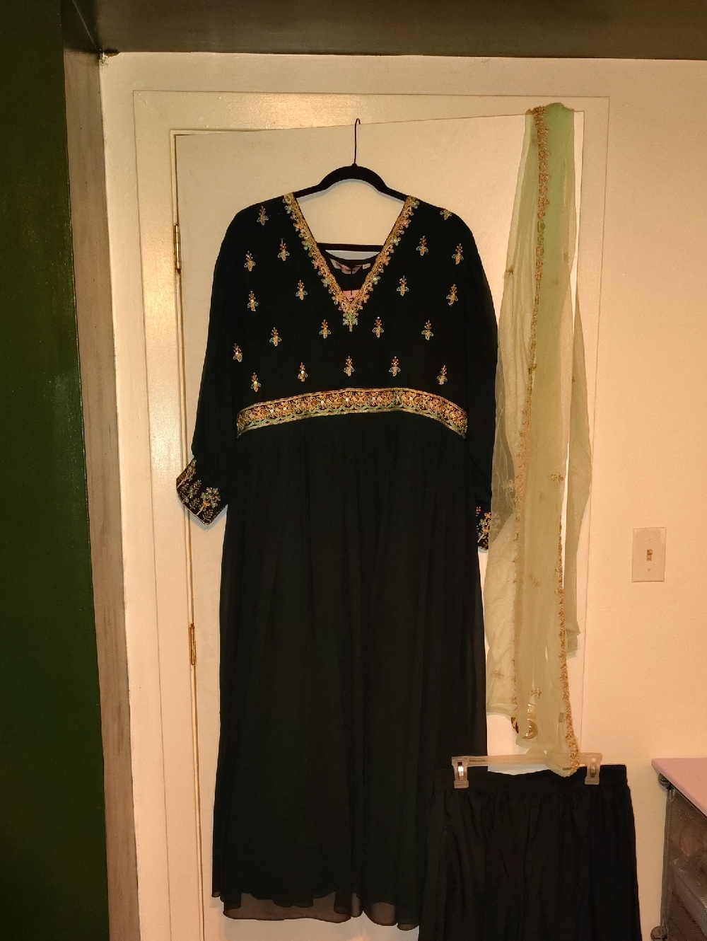 Dark Green Salwar Suit Set